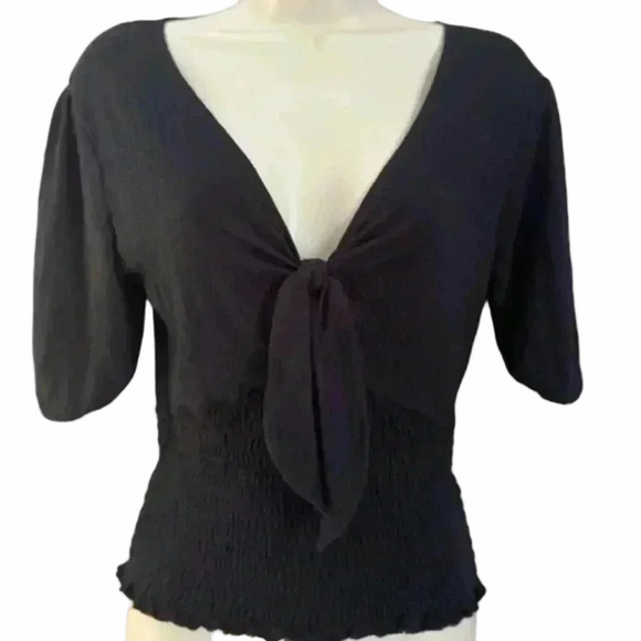 Abercrombie & Fitch Tops - Abercrombie & Fitch V Neck Knit Top Black Small